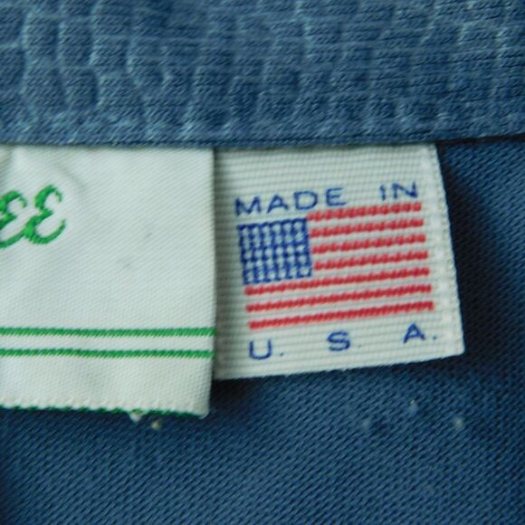 Vintage 70s Greentree by Walden 14 Blue Brushed Polyester Belted E/W Dress MINT - Picture 7 of 10